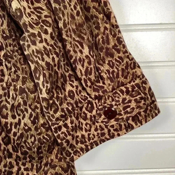 Joan Rivers 3/4 Sleeves Leopard Print BlazerSize Large - Picture 12 of 13